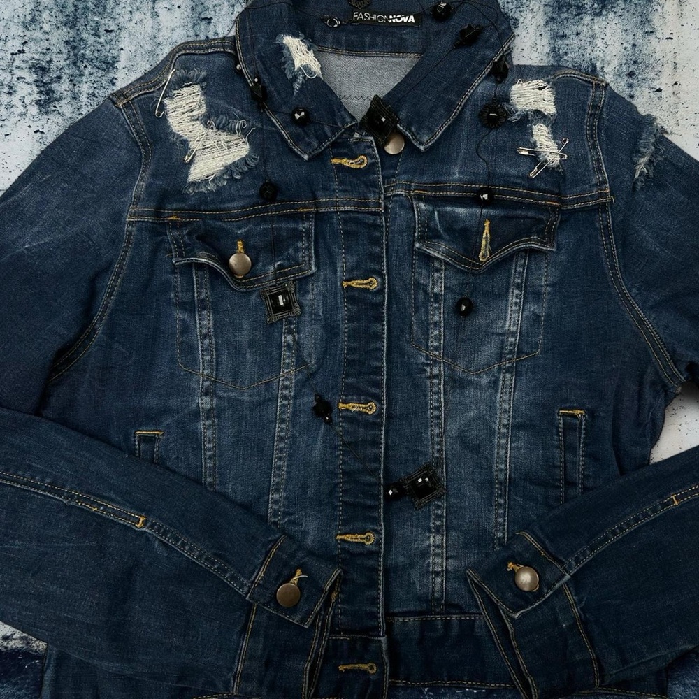 Upcycled Denim Jacket - Picture 4 of 6